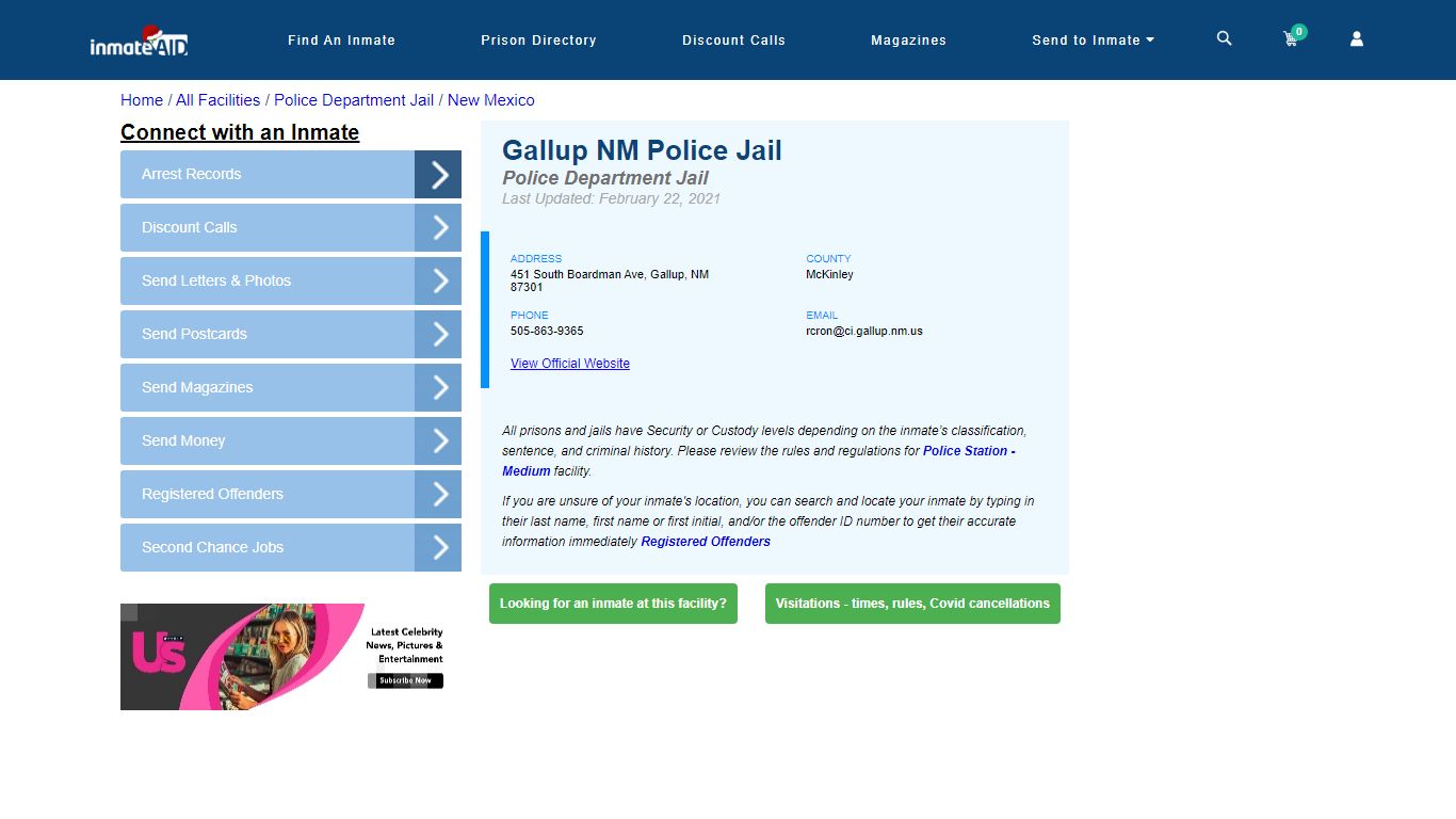 Gallup NM Police Jail & Inmate Search - Gallup, NM